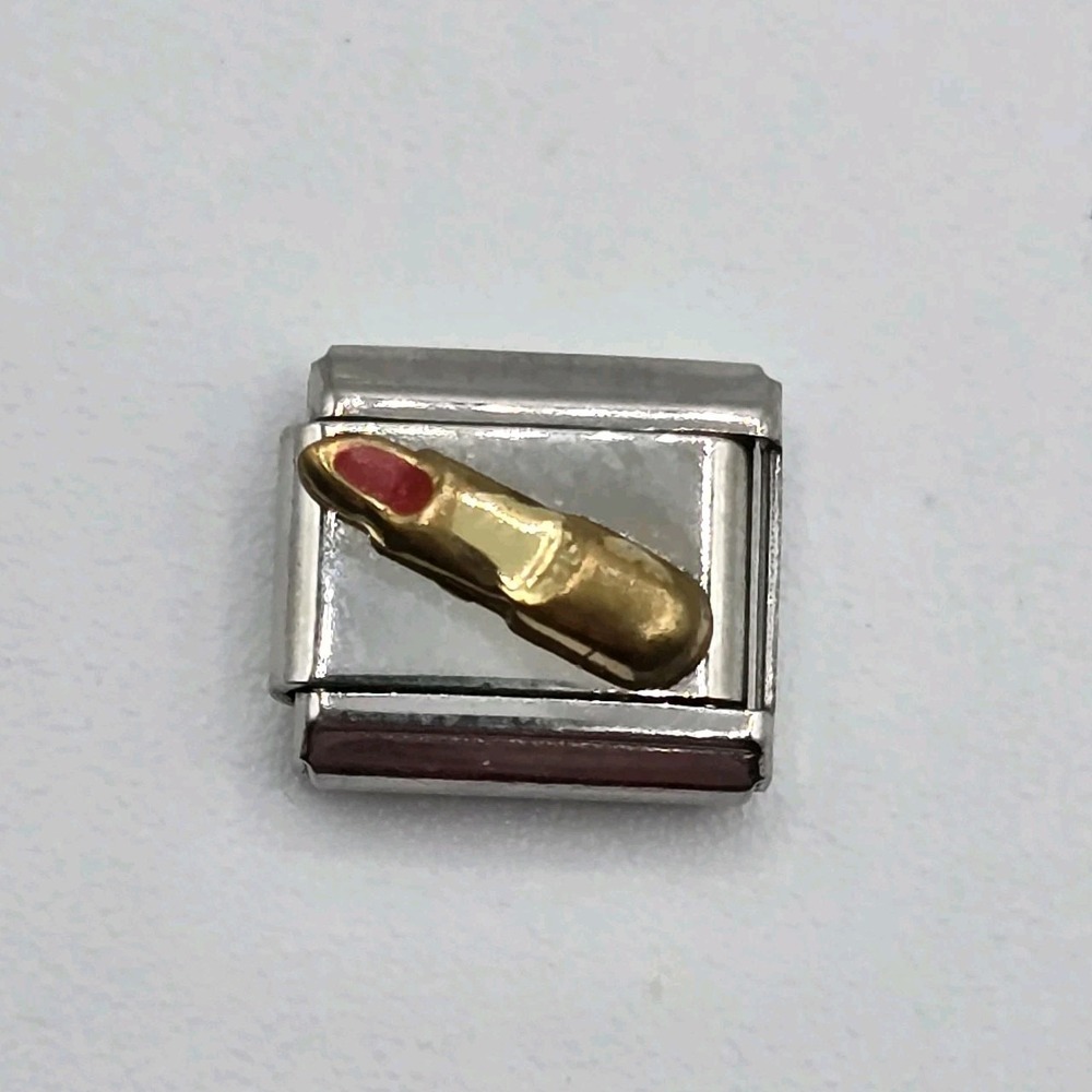 Italian Charm Classic Bracelet‎ Link Lipstick Makeup Girl